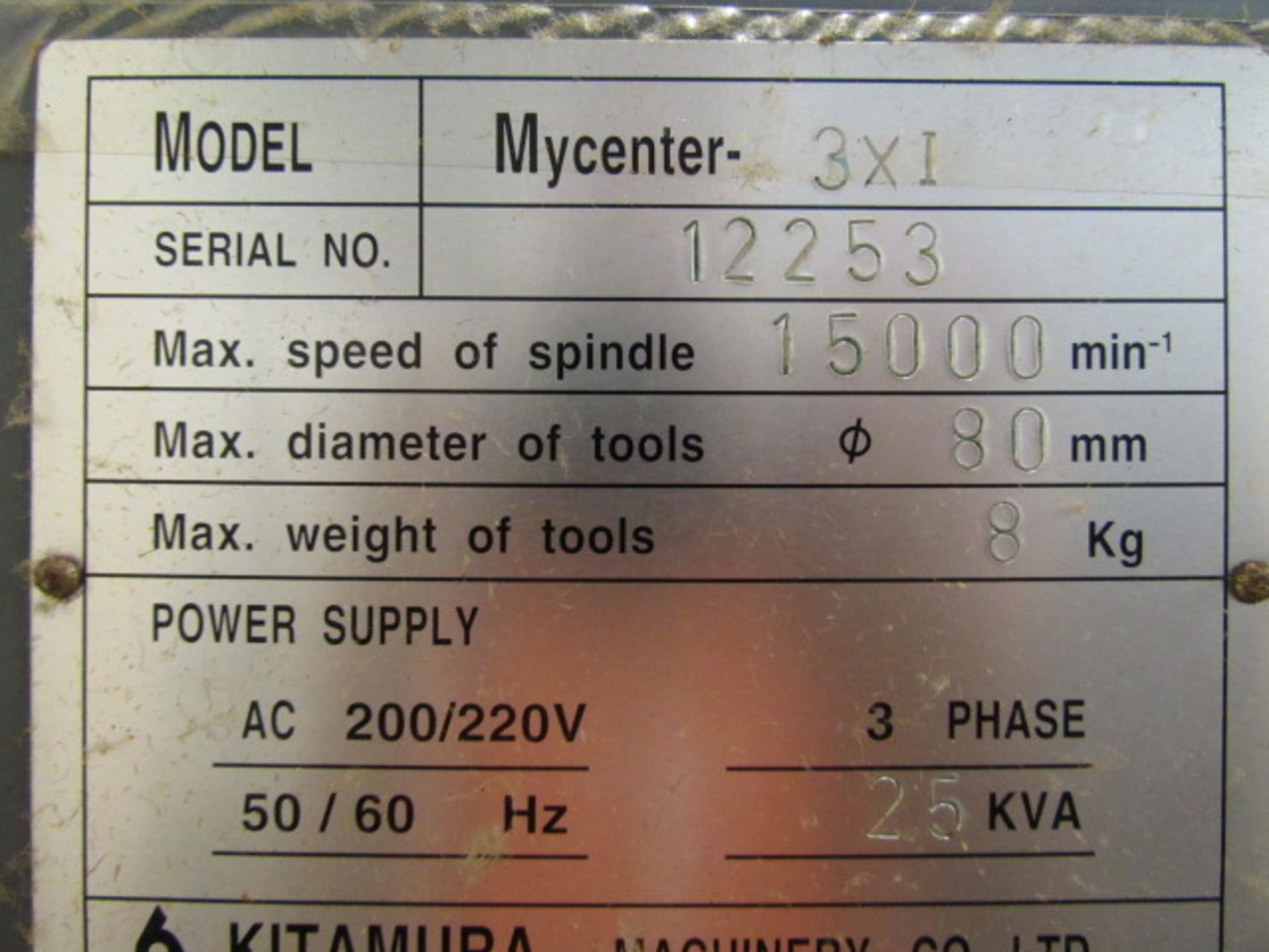 Kitamura MyCenter 3X/3Xi Wired for 4th Axis CNC Vertical Machining Center - Image 8 of 8