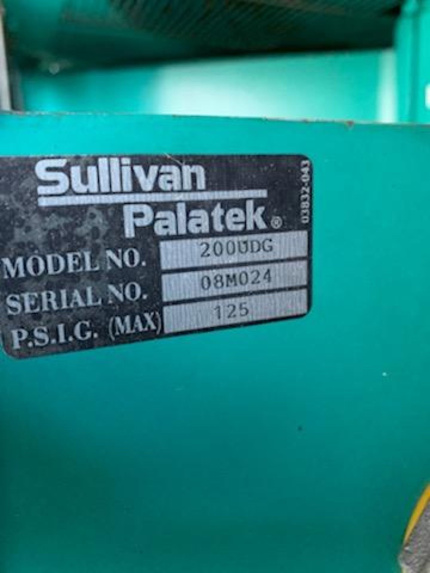 Sullivan Palatek 200UDG Rotary Screw Air Compressor with Dryer - Image 7 of 10