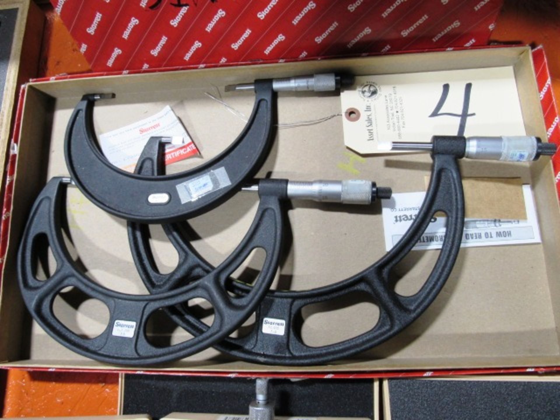 Starrett 4'' - 8'' Blade Micrometers