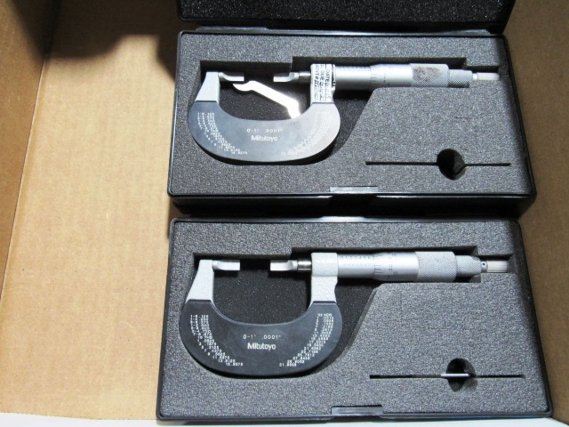 (2) Mitutoyo 0 - 1'' Blade Micrometers