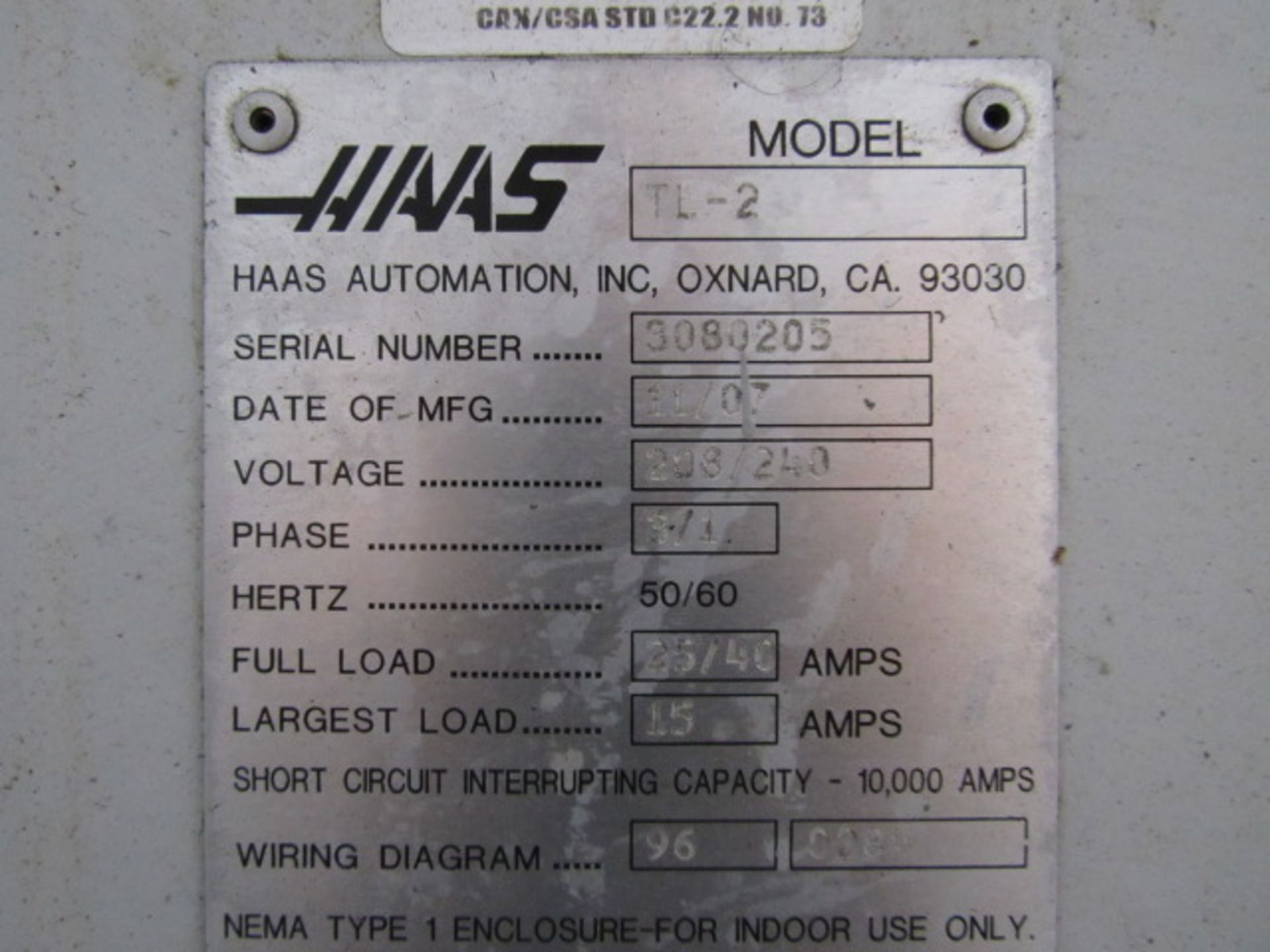 Haas TL-2 CNC Flatbed Lathe - Image 6 of 6