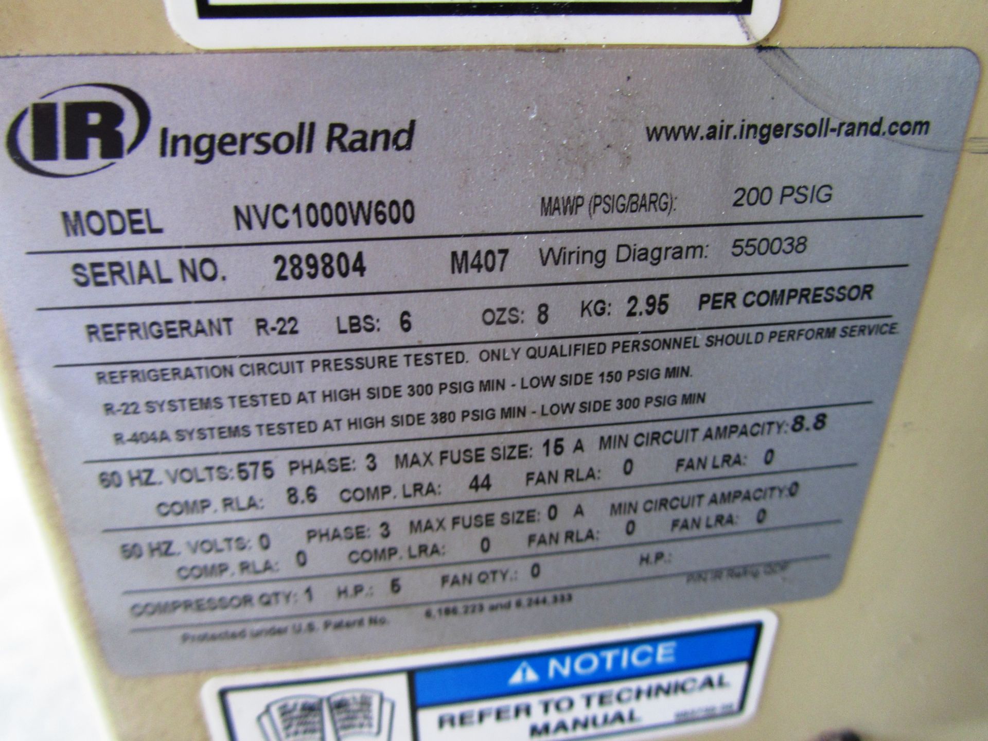 Ingersoll Rand Model NVC1000W600 Air Dryer - Image 4 of 4