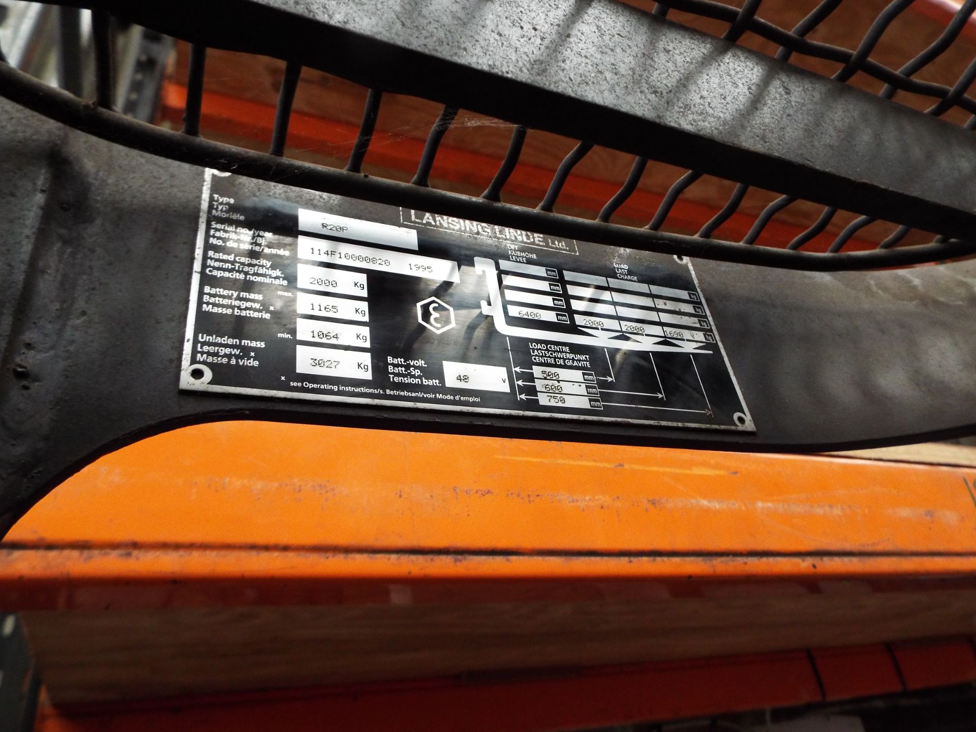 Lansing R20P Reach Truck cw Charger - Image 2 of 8