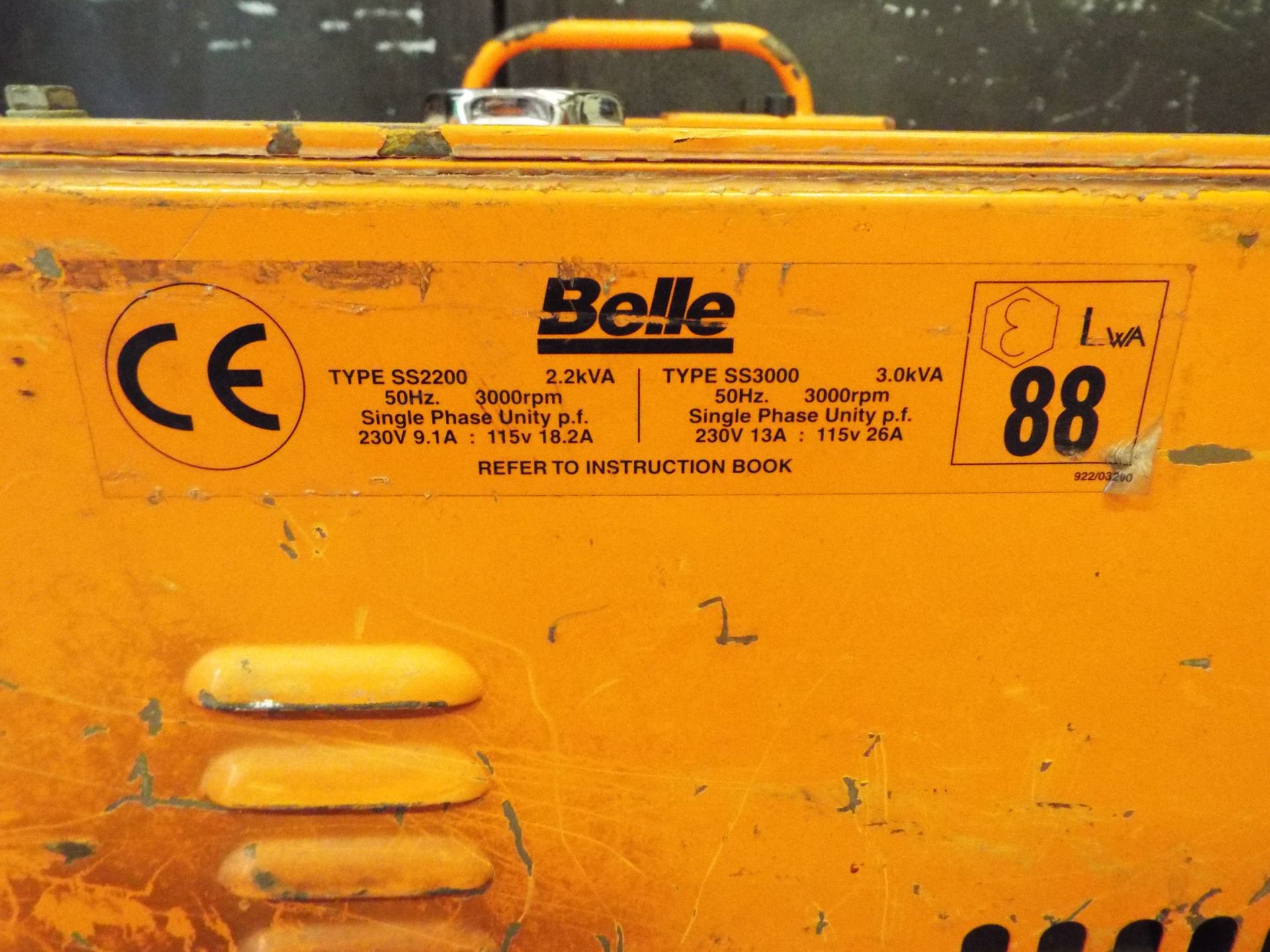 Belle Super Silent SS3000 Portable Generator. - Image 2 of 5
