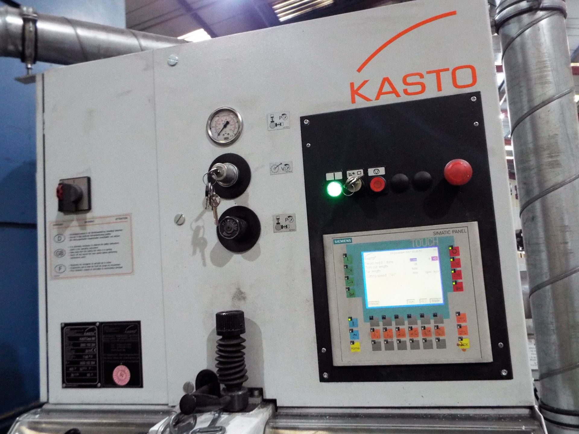 Kasto Wa9 Non-Ferrous Saw cw Inclined Loading Table (6 Metre capacity),Light Detection & Guarding. - Image 10 of 19