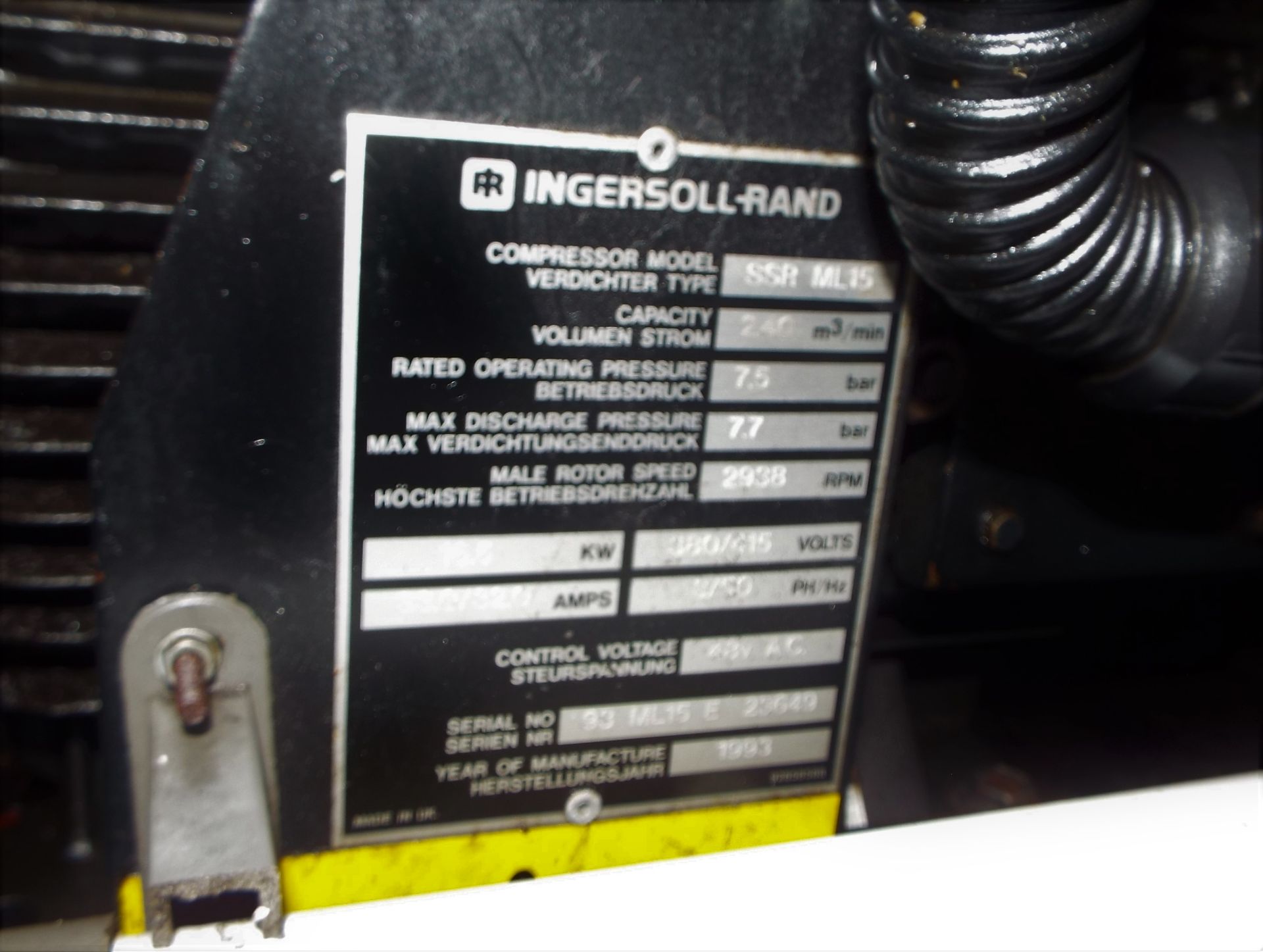 Ingersoll Rand SSR ML15 Compressor. - Image 5 of 5