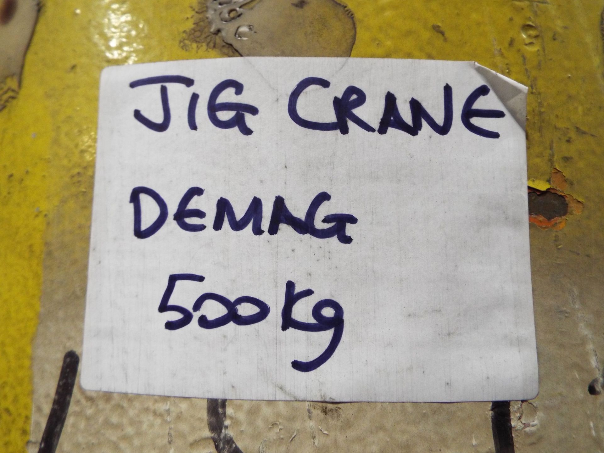Floor Mounted Swing Jib cw Demag 500Kg Pendant Controlled Hoist. - Image 2 of 3