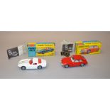 2  boxed Corgi Toys: #324 Marcos 1800 GT and  #327 MGB GT, overall models appear G/VG boxed (2)