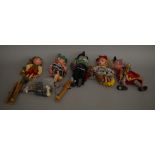 6 unboxed Pelham puppets, including; SL Wicked Witch, Gypsy Girl, Cat, Tyrolean Boy etc (6)