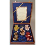 Steiff Baby Bear Set 1994-1998 complete with certificate, limited edition 00917 of 1,847 (1).
