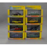 8 boxed 1:43 scale Corgi / Lledo Vanguards diecast models, all are from the "Triumph" range, some