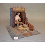 An impressive 1:6 scale Diorama of a World War One British Engineer digging the tunnels for the