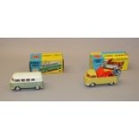 2 boxed Corgi Toys: #434 Volkswagen Kombi and #490 Volkswagen Breakdown Truck, overall appear VG