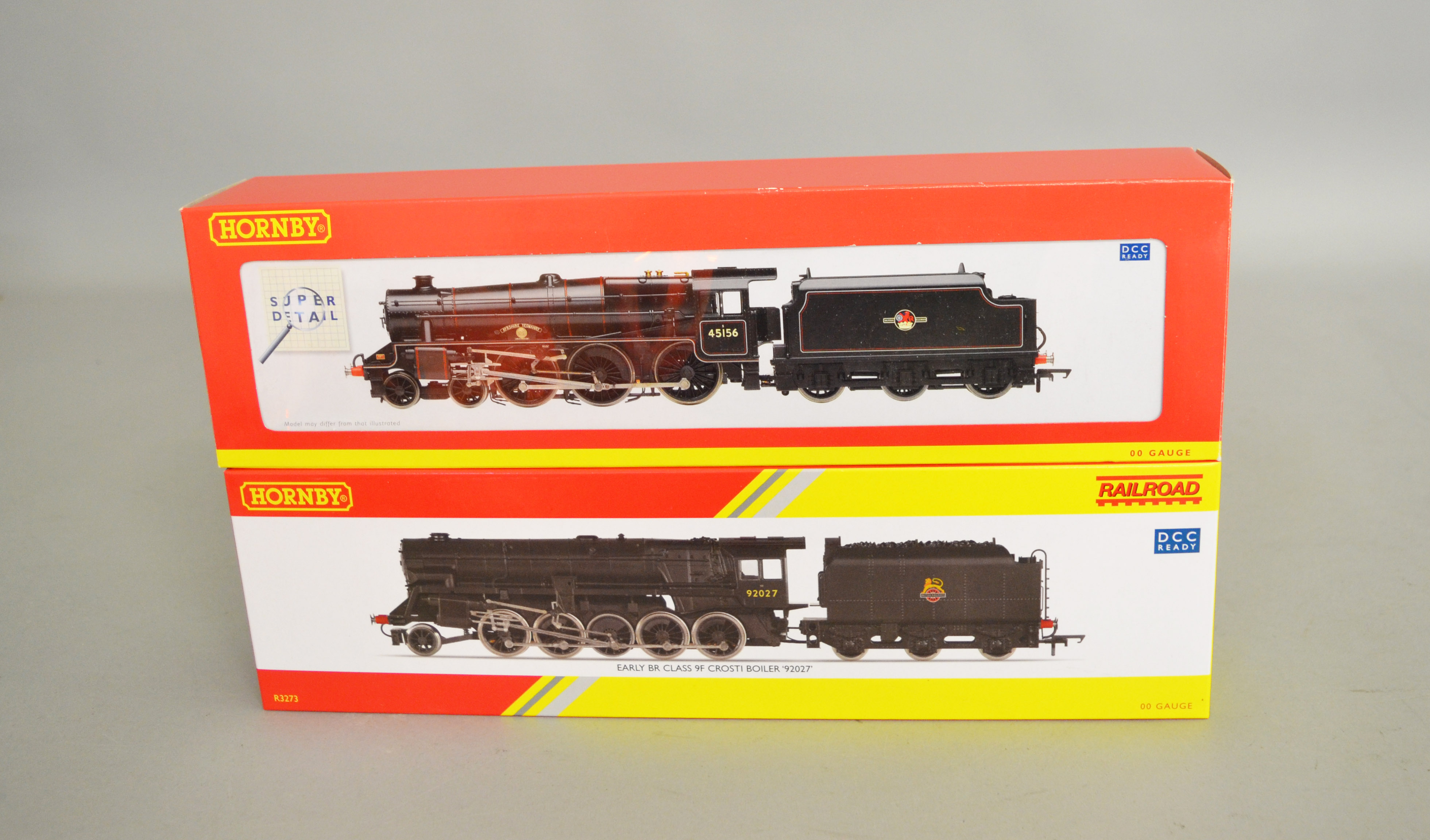 OO Gauge. 2 boxed Hornby DCC Ready Locomotives, R2555 BR 4-6-0 Class 5MT '45156 Ayrshire Yeomanry'