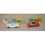 2  boxed Corgi Toys: #263 Marlin by Rambler Sports Fastback and #325 Ford Mustang Fastback 2+2,