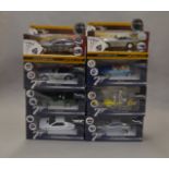 8 boxed 1:36 scale Corgi James Bond diecast models, including; BMW Z8, Jaguar XKR, Lotus Esprit