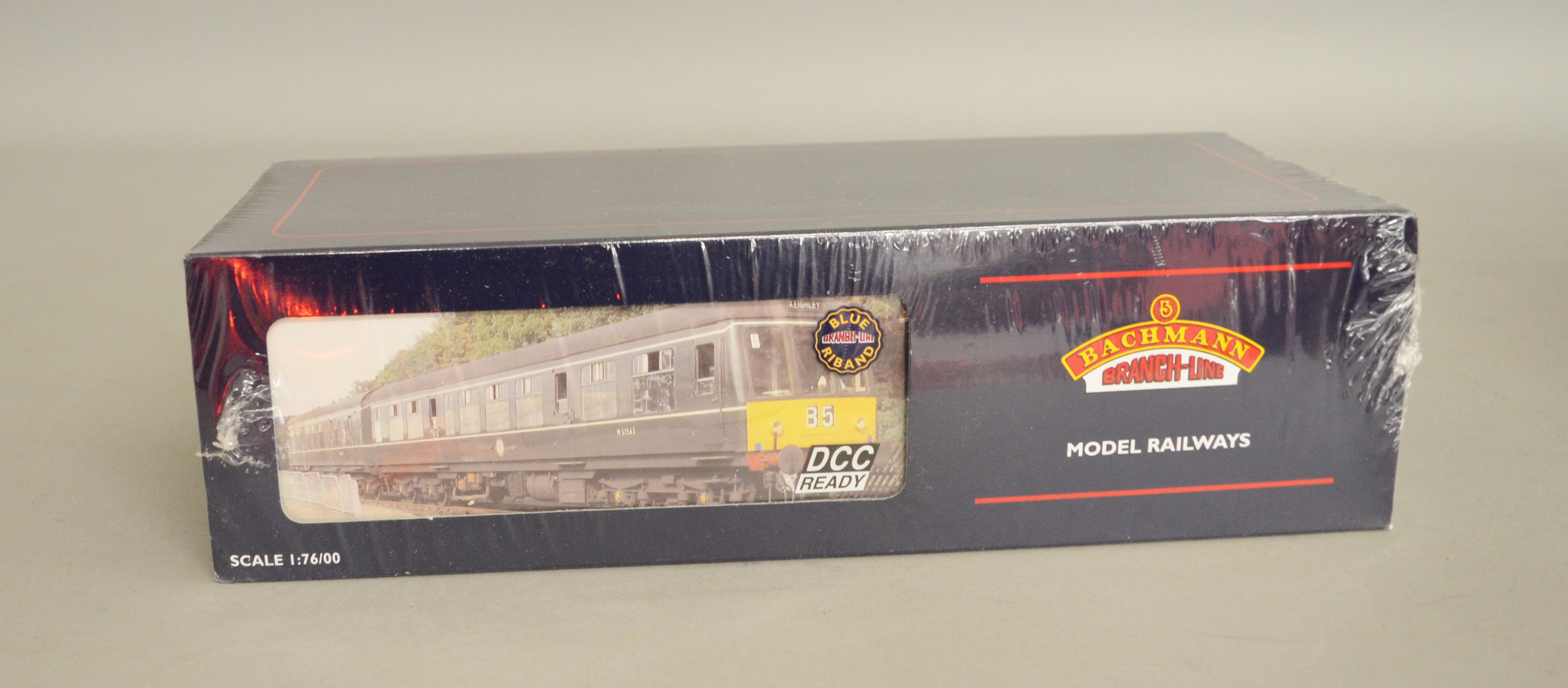 OO Gauge. A boxed Bachmann 32-911 (DCC Ready) Derby Class 108 3 car DMU Set in BR green with