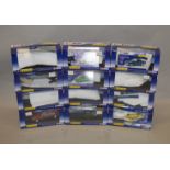 12 boxed 1:43 scale diecast model cars from the  Corgi Vanguards range which includes; VA12606B,