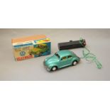 KO Japanese Battery Operated #5027 Volkswagen Beetle with Box. (Untested but appears VG condition).