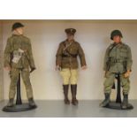 2 unboxed customised Dragon soldier figures in 1:6 scale including a U.S. Doughboy together with