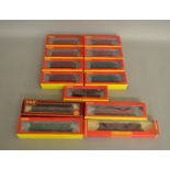 OO Gauge. 12 individually boxed items of Hornby Rolling Stock including Parcels, Passenger Brake and