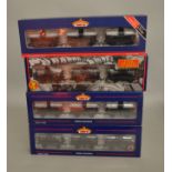 OO Gauge. 4 boxed Bachmann Wagon sets each containing three weathered 14T Tank wagons, 37-666, 37-