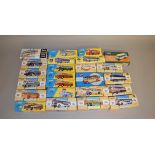 37 boxed Corgi single decker coaches and buses; which includes; The Beatles Bedford VAL 'Magical