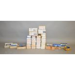 35 boxed OO scale white metal Bus and Coach kits by Westward, Pirate and others, all of which have