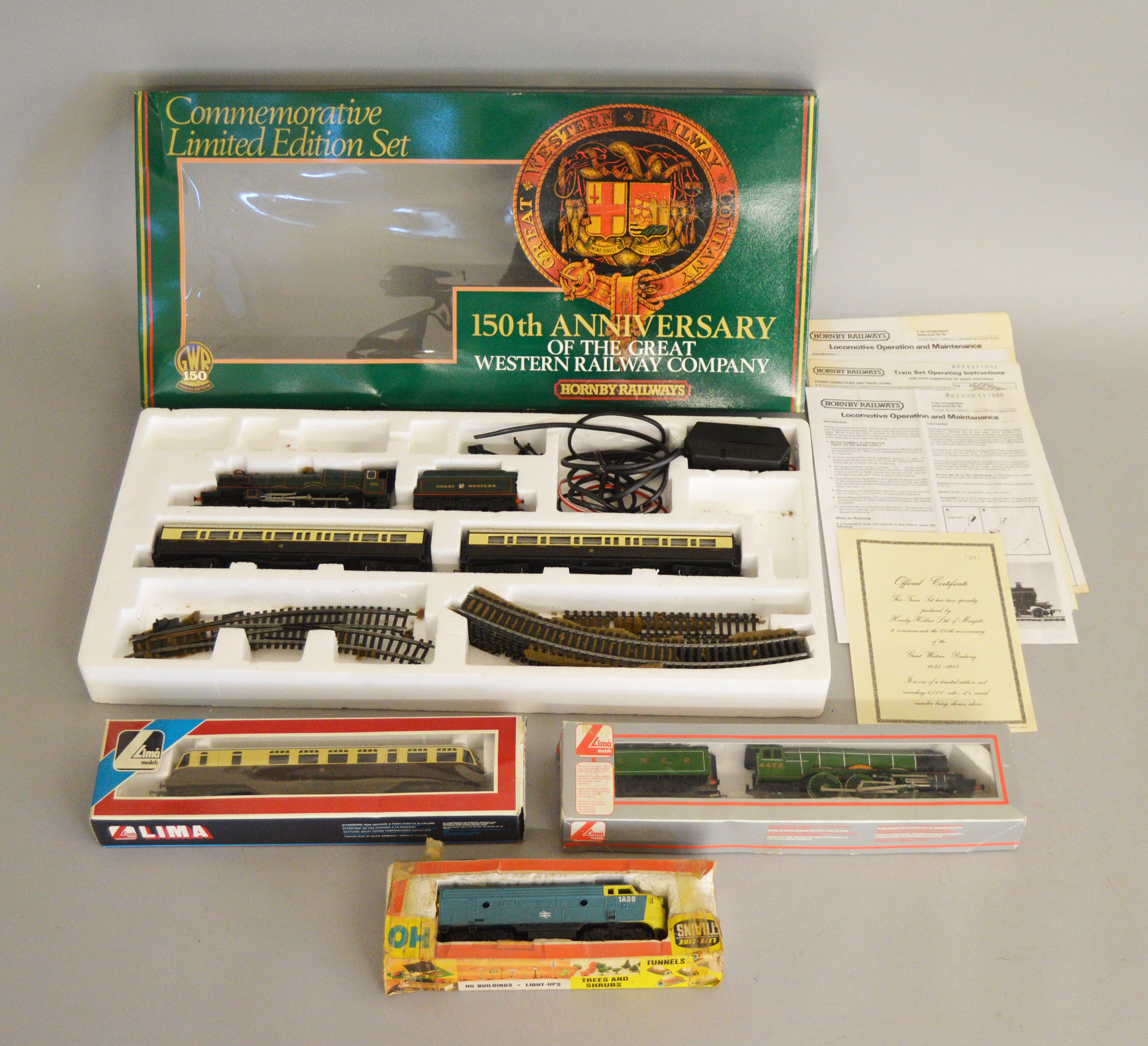 OO Gauge. A boxed Hornby R775 GWR 150th Anniversary Limited Edition Train Set containing Locomotive,