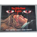 The Hills Have Eyes 1978 X certificate first release British Quad film poster directed by Wes Craven