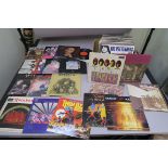 Box of LP records including Led Zeppelin II, Song Remains the same, Story of the Who, Sgt Peppers