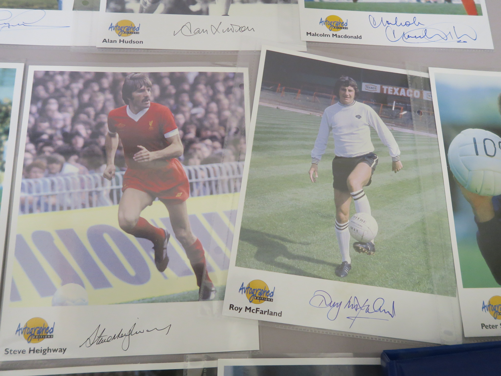 Westminster autographed editions football greats hand signed footballer photos in folder each - Image 4 of 6