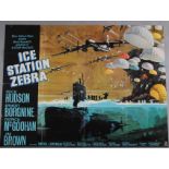 Ice Station Zebra original British Quad film poster starring Rock Hudson, Ernest Borgnine and