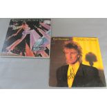 Rod Stewart two signed LPs with Rod Stewart signatures to front covers in black marker pen albums