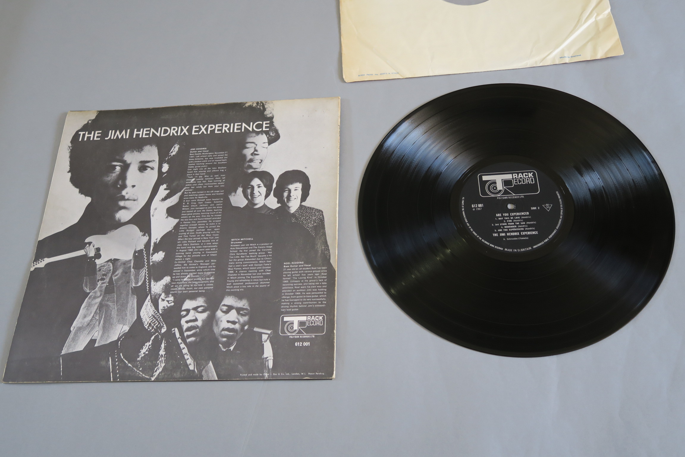 Jimi Hendrix Are you Experienced very first LP vinyl record from 1967 catalogue number Track 612 001 - Image 3 of 4