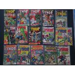The Mighty Thor Marvel comics including Journey into Mystery #100 (Jan 1964), 102, 104 (Jack Kirby