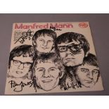 Manfred Mann signed The Greatest LP signed in black pen to cover by Paul Jones, Manfred Mann, Mike