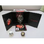 Rolling Stones crystal head display case containing including exclusive Rolling Stones live CD