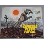 Zombie Flesh Eaters original 1979 horror British quad film poster directed by Lucio Fulci and