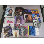 Prince collection of LPs, singles, photos, tour programmes and tickets LPs include Purple Rain,