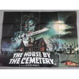"The House by the Cemetery" Lucio Fulci directed British quad film poster x certificate from Eagle