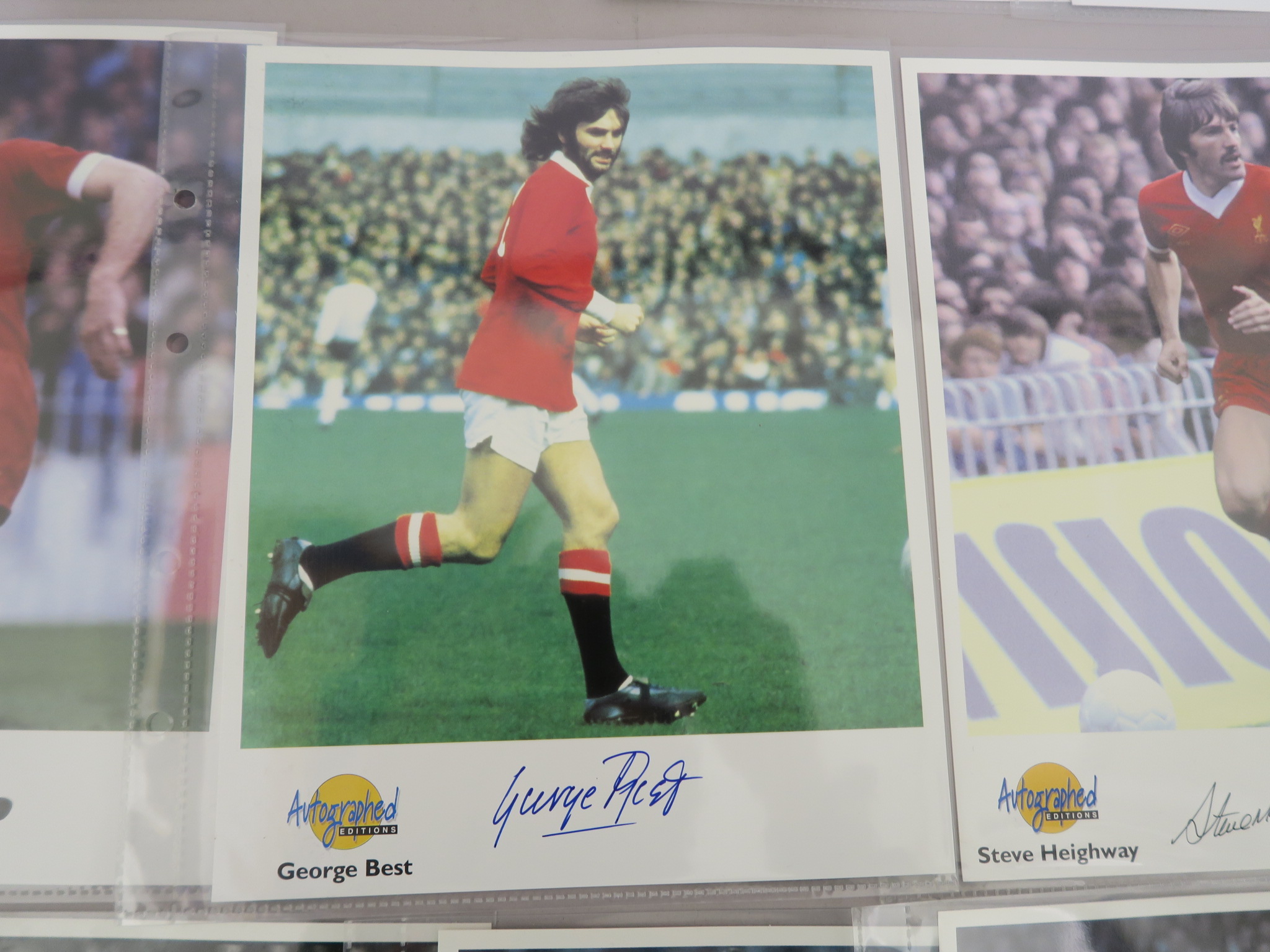 Westminster autographed editions football greats hand signed footballer photos in folder each - Image 2 of 6