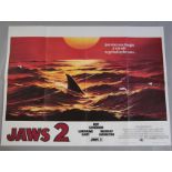 Jaws 2 teaser British Quad film poster and Jaws re-release "See it again" UK Quad. The Jaws 2 teaser