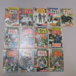 Star Wars Marvel Comics from 1977 including no 1 adapted from the George Lucas films by Roy Thomas
