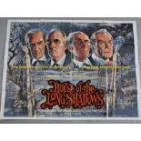 "House of the Long Shadows" British quad film poster picturing John Carradine, Christopher Lee,