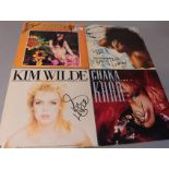 Female vocalist signed LPs including Kim Wilde signed Select LP, Chaka Khan signed Destiny LP, Julie