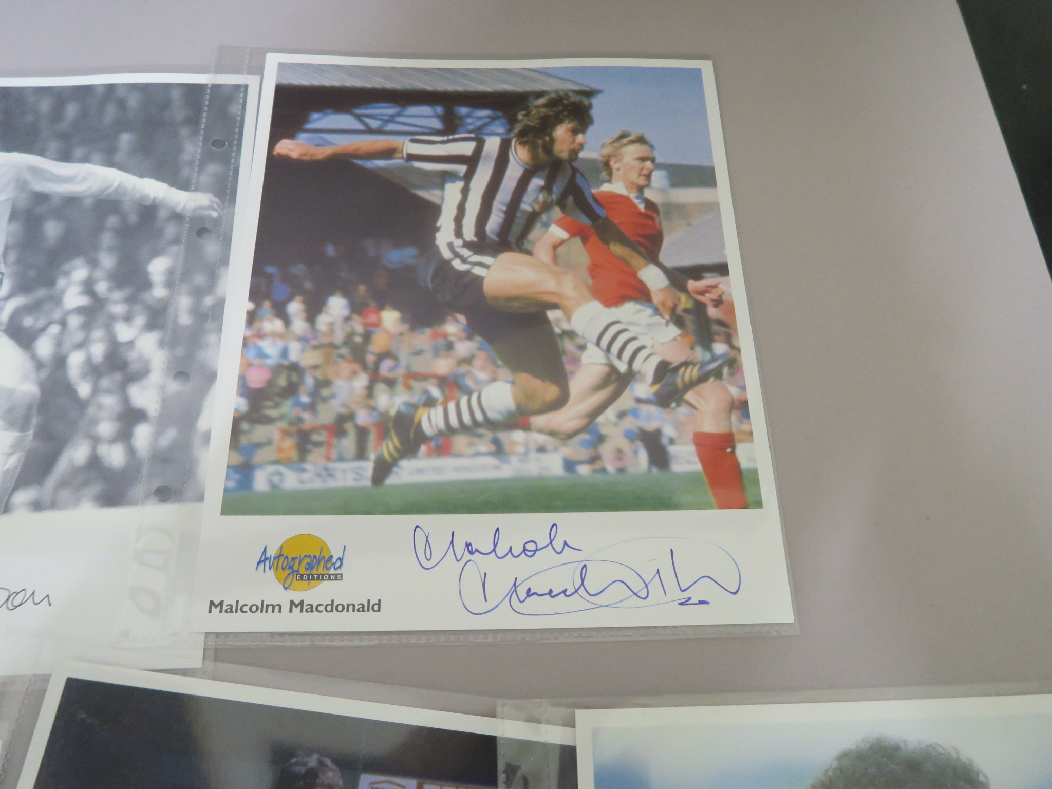 Westminster autographed editions football greats hand signed footballer photos in folder each - Image 5 of 6