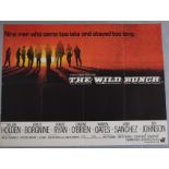 The Wild Bunch (1969) rare original first release British Quad film poster with printing to the