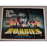 Zombies Dawn of the Dead horror first release 1979 British quad film poster printed by Broomhead