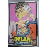 Bob Dylan Don't Look Back two framed posters - X 3 Posters linenbacked with London number (25 x 17